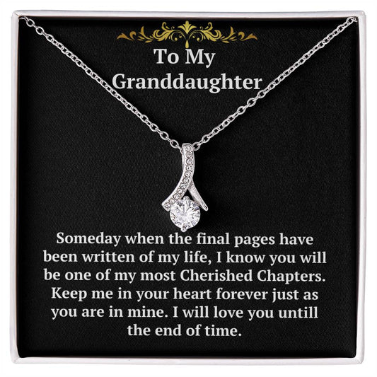 Granddaughter | Holiday | Birthday| Graduation| Alluring Beauty Necklace with Message Card