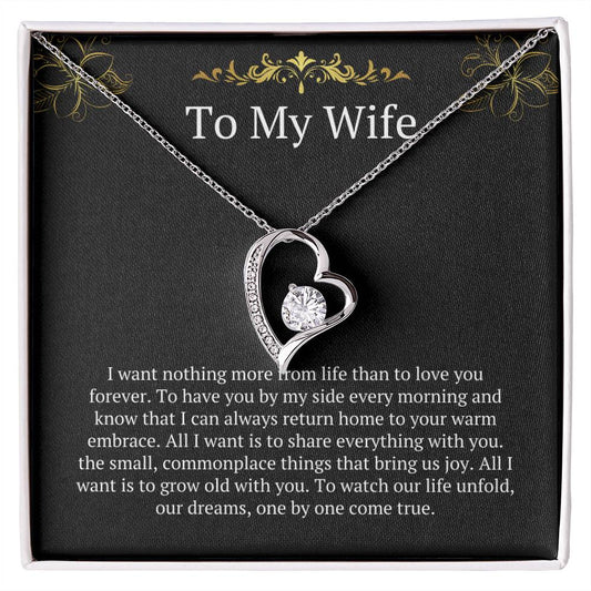 Holiday | Forever Love Necklace with message card | Wife | Birthday