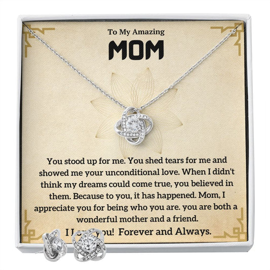 Mother | Love Knot Earring and Necklace set