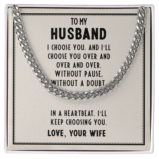 Cuban Lin Chain | Husband | I choose you