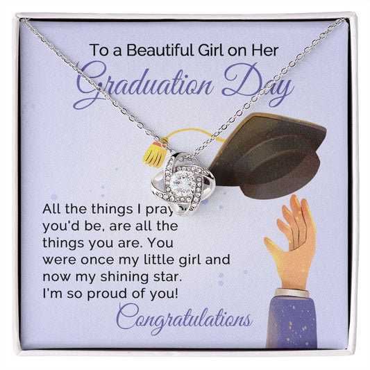 Beautiful Girl Graduation Day | Graduation Day | Love Knot Necklace