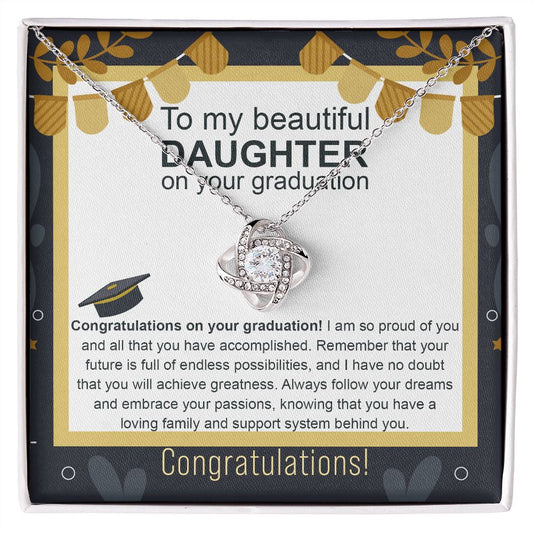 Graduation | Beautiful Daughter-On Your Graduation | Love Knot Necklace
