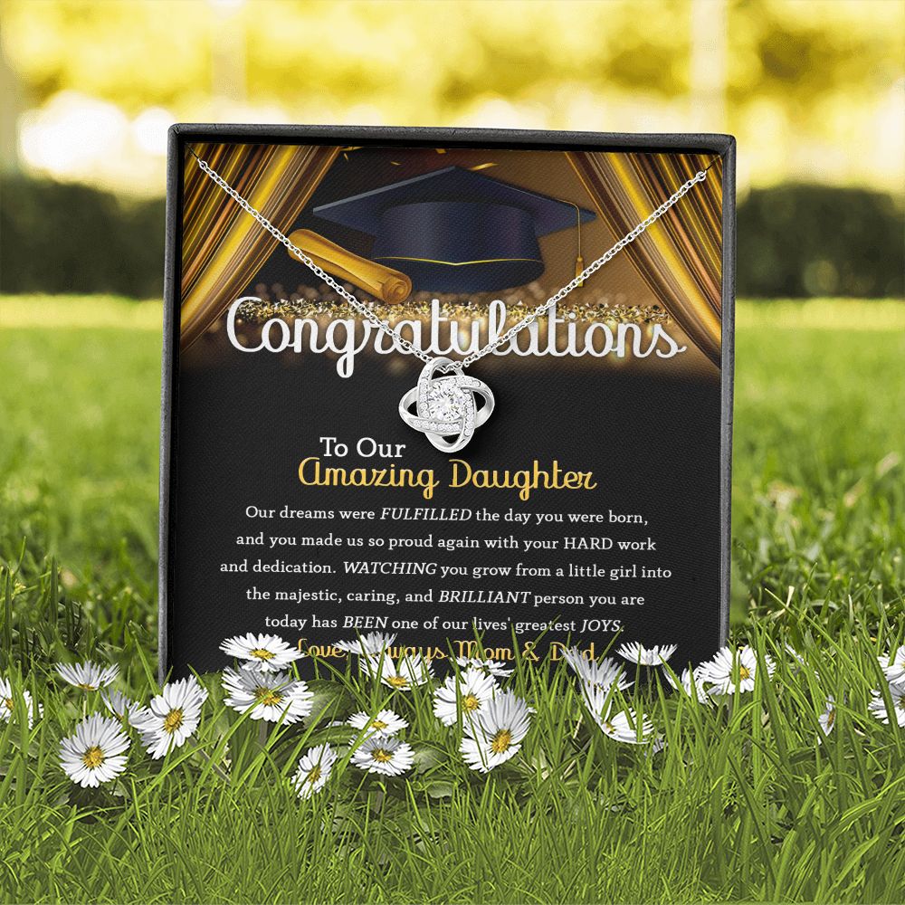 Graduation | To Our Amazing Daughter | Love Knot Necklace