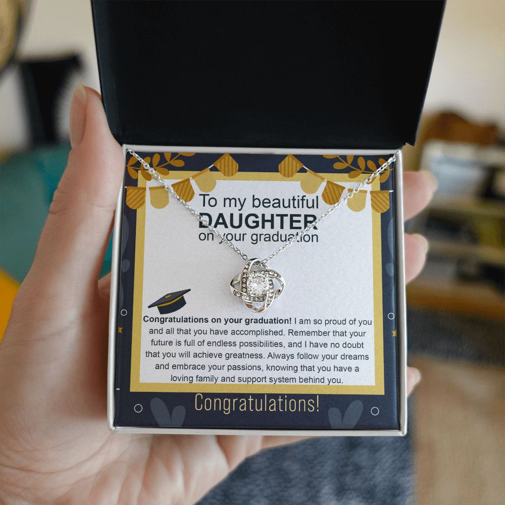 Graduation | Beautiful Daughter-On Your Graduation | Love Knot Necklace