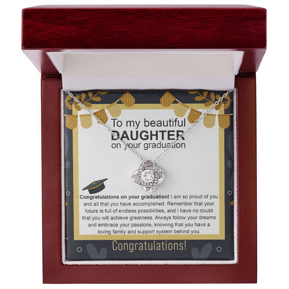 Graduation | Beautiful Daughter-On Your Graduation | Love Knot Necklace