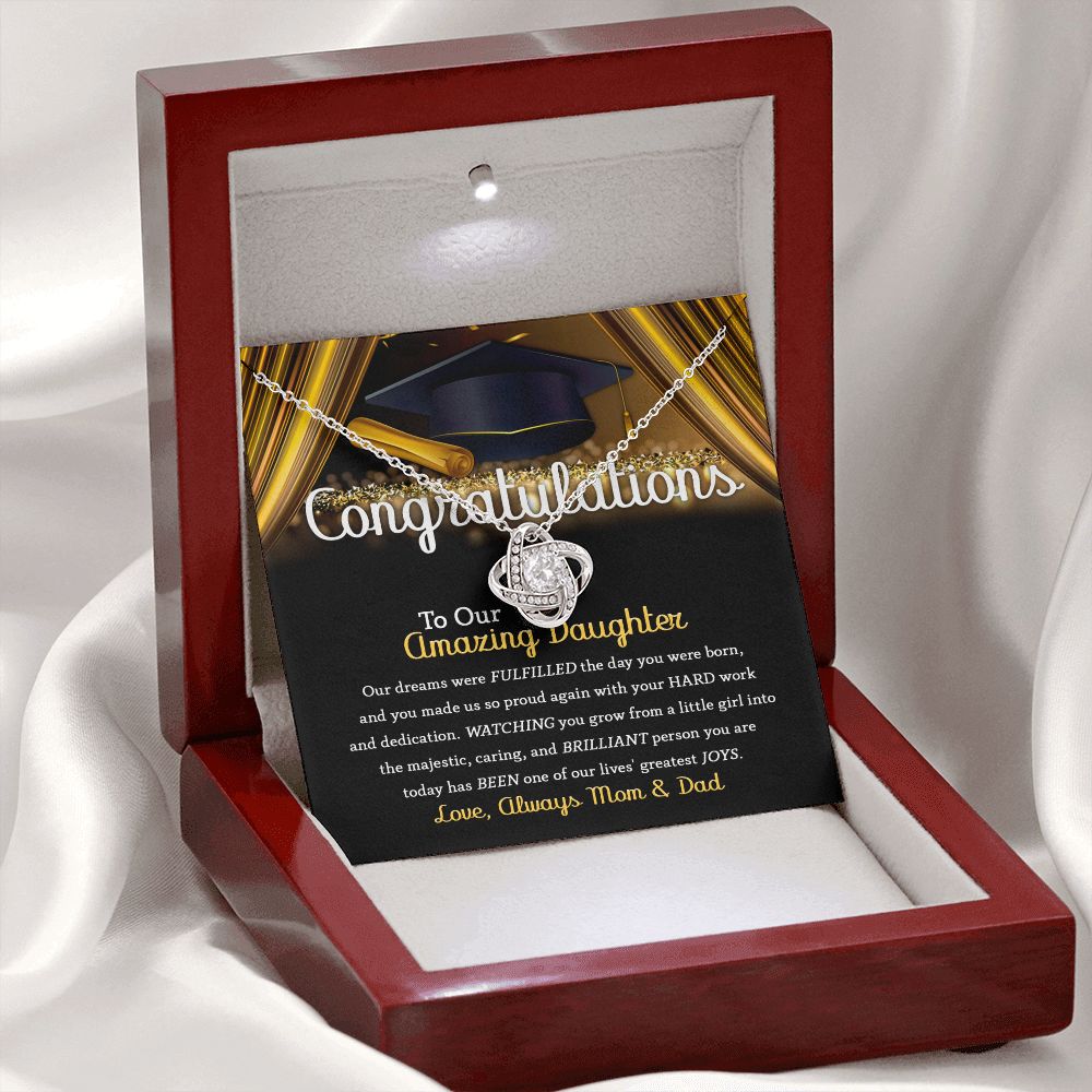 Graduation | To Our Amazing Daughter | Love Knot Necklace