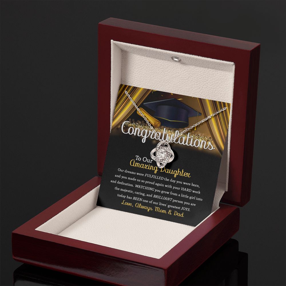 Graduation | To Our Amazing Daughter | Love Knot Necklace