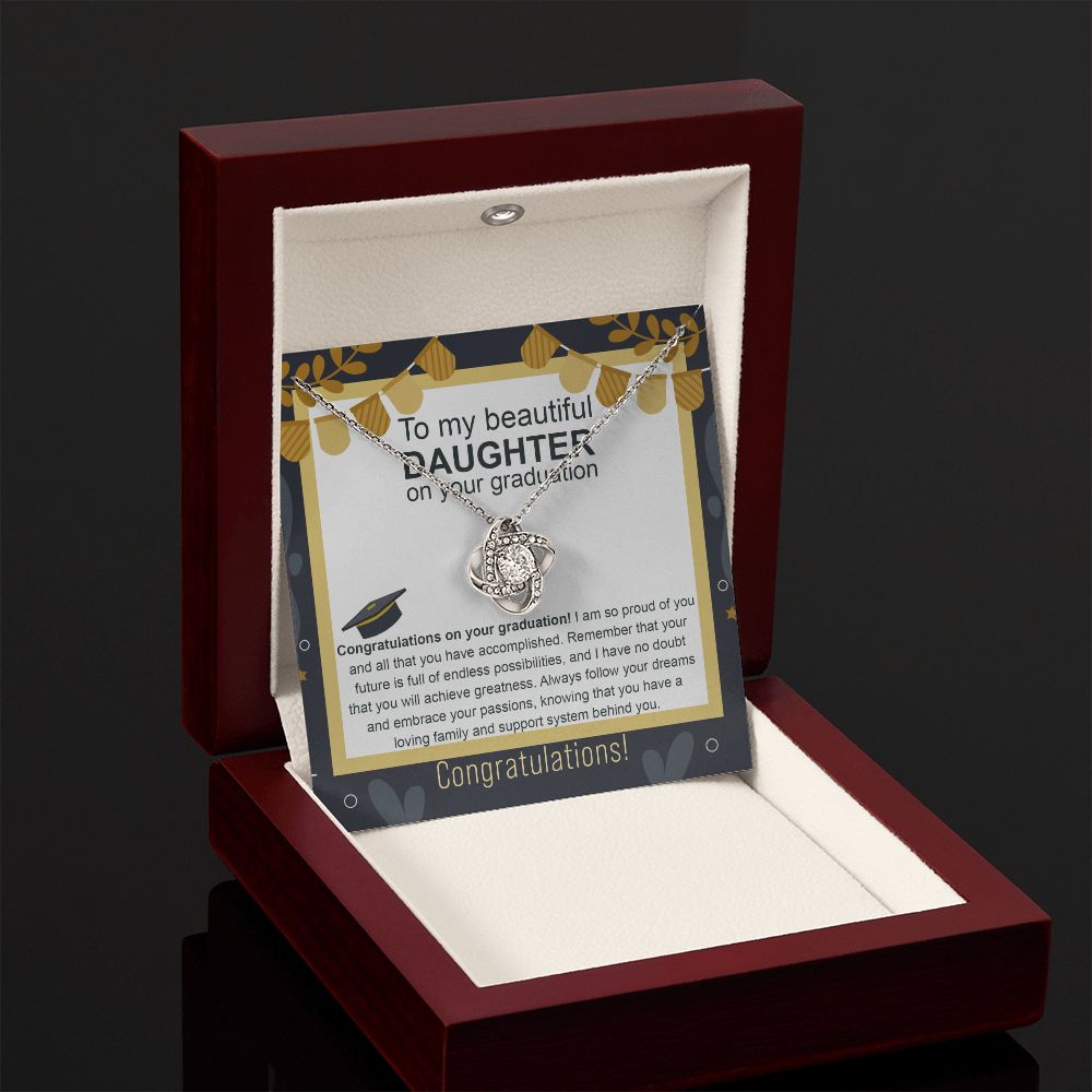 Graduation | Beautiful Daughter-On Your Graduation | Love Knot Necklace