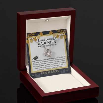 Graduation | Beautiful Daughter-On Your Graduation | Love Knot Necklace